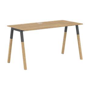 Письменный стол FORTA Дуб Гамильтон-Черный графит-Бук FST 1367 (1380х670х733) в Абакане