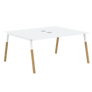 Переговорный стол FORTA Белый-Белый-Бук FWST 1513 (1580x1346x733) в Абакане