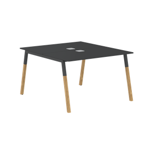 Стол для переговоров FORTA Черный Графит-Черный Графит-Бук  FWST 1113 (1180x1346x733) в Абакане