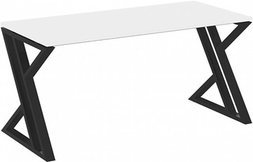 Письменный стол Loft VR.L-SRZ-4.7, Белый Бриллиант/Черный металл в Абакане