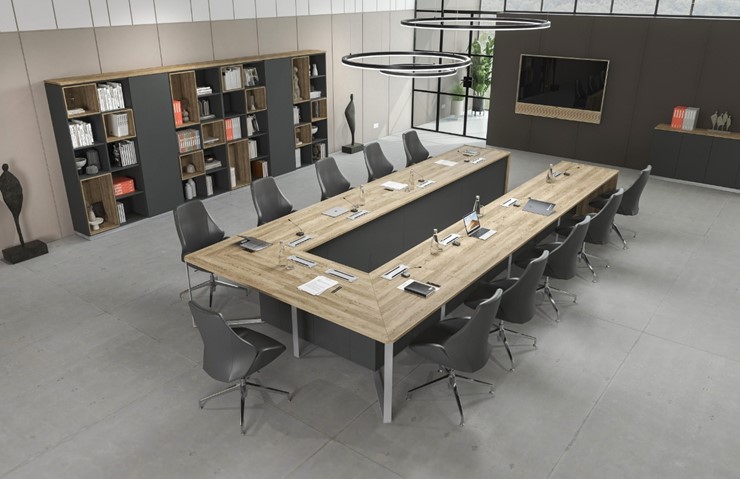Составной стол для переговоров Speech Cube (262.5x240x75.6) СП 123 ДС БП ХР в Абакане - изображение 9