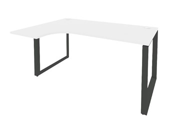 Письменный угловой стол O.MO-SA-4L Антрацит/Белый бриллиант в Абакане