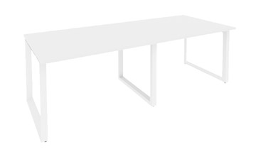 Офисный стол для переговоров O.MO-PRG-2.2 Белый/Белый бриллиант в Абакане