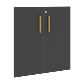 Низкие двери для шкафов с замком FORTA Черный ГрафитFLD 40-2(Z) (794х18х766) в Абакане