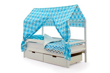 Крыша текстильная для кровати-домика Svogen (звезды, голубой) в Абакане