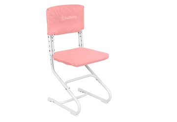 Комплект чехлов на сиденье и спинку стула СУТ.01.040-01 Розовый, Замша в Абакане
