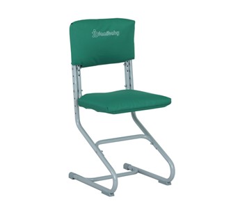 Комплект чехлов на сиденье и спинку стула СУТ.01.040-01 Зеленый, Замша в Абакане
