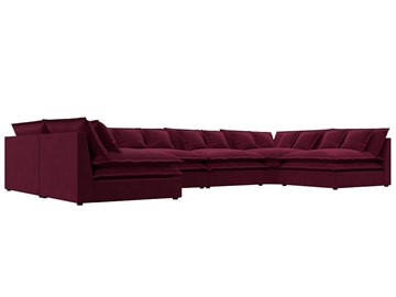 П-образный диван Лига-040, Бордовый (микровельвет) в Абакане - предосмотр 2