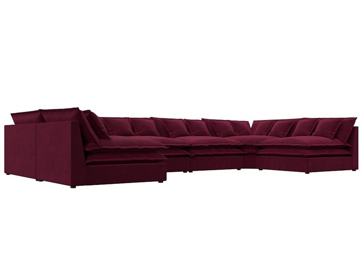 П-образный диван Лига-040, Бордовый (микровельвет) в Абакане - изображение 2