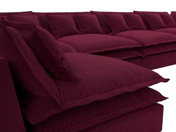 П-образный диван Лига-040, Бордовый (микровельвет) в Абакане - предосмотр 3