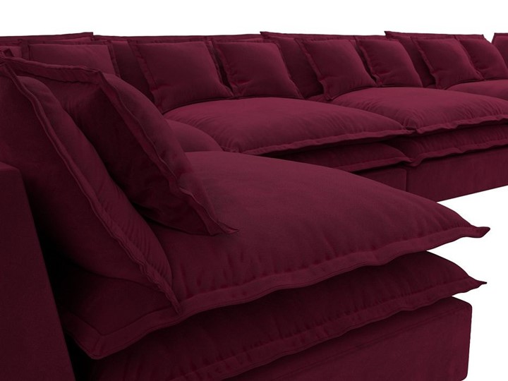 П-образный диван Лига-040, Бордовый (микровельвет) в Абакане - изображение 3
