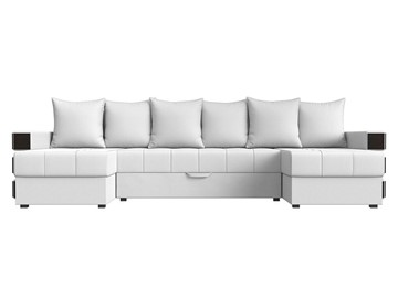 Большой П-образный диван Венеция боннель, Белый (Экокожа) в Абакане - предосмотр 1