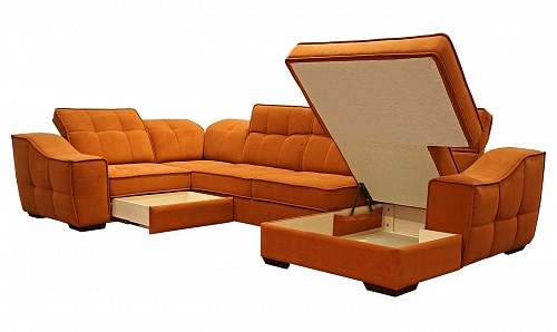 Угловой диван N-11-M (П1+ПС+УС+Д2+Д5+П1) в Абакане - изображение 1
