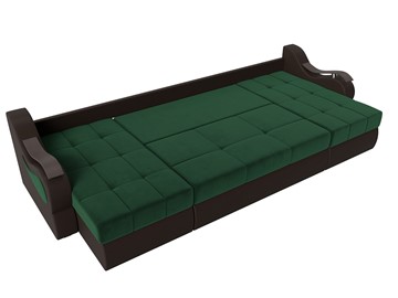 П-образный диван Меркурий П, Зеленый\Коричневый (Велюр\Экокожа) в Абакане - предосмотр 1