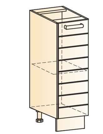 Кухонная тумба Виктория L200 (1 дв. гл.) в Абакане - изображение