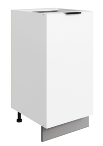 Тумба кухонная Стоун L400 (1 дв.гл.) (белый/джелато софттач) в Абакане