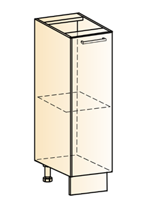 Шкаф рабочий Яна L150 (1 дв. гл.) в Абакане
