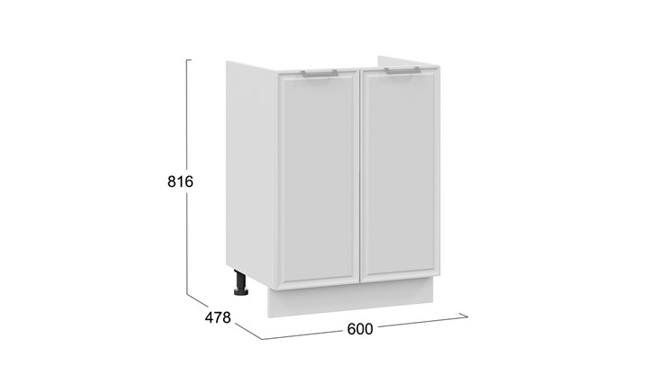 Кухонная тумба Белладжио 1Н6М (Белый, Фон белый) в Абакане - изображение 2