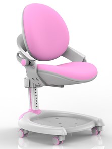 Растущее кресло Mealux ZMAX-15 Plus, Y-710 PN, белый металл, обивка розовая однотонная в Абакане