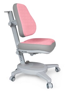 Растущее детское кресло Mealux Onyx (Y-110) G + DPG  - серое + чехол розовый с серыми вставками в Абакане