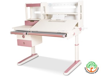Детский стол-трансформер Mealux Oxford Max, Белый/Розовый в Абакане - предосмотр