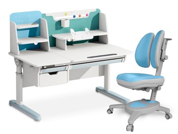 Комплект из кресла и растущей парты Mealux Electro 730 WB + надстр + Y-115 BLG в Абакане