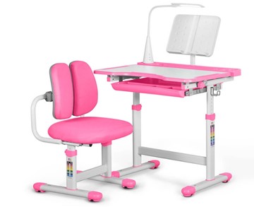Комплект из растущего стола и кресла Mealux EVO BD-23 Pink в Абакане
