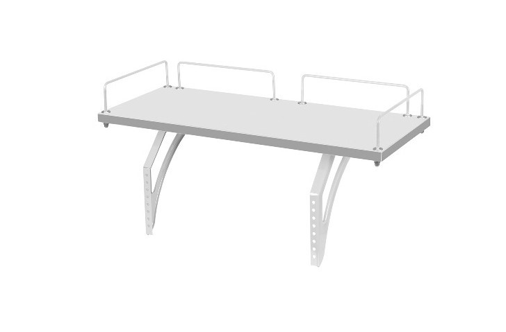 Детский стол-трансформер 1/75-40 (СУТ.25) + Polka_z 1/600 (2 шт.) + Polka_b 1/550 (2 шт.) белый/серый/серый в Абакане - изображение 2