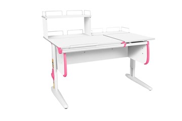 Детский стол-трансформер 1/75-40 (СУТ.25) + Polka_z 1/600 + Polka_zz 1/600 белый/белый/розовый в Абакане