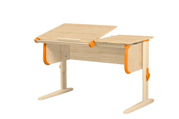 Растущий стол 1/75-40 (СУТ.25) Бежевый/Бежевый/Оранжевый в Абакане - изображение