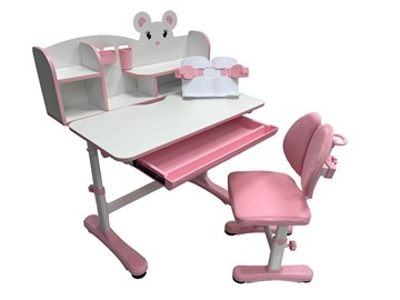 Растущая парта + стул Carezza Pink FUNDESK в Абакане