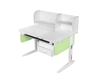 Детский стол-трансформер Lp/70-45 (СУТ.62 PRO) + Tumba 8 с лотком белый/белый/фисташковый в Абакане