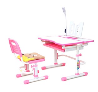 Детский стол-трансформер RIFFORMA SET-07, розовый в Абакане
