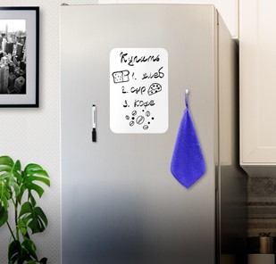 Доска магнитно-маркерная на холодильник BRAUBERG, 30х21 см с маркером, магнитом и салфеткой в Абакане - предосмотр 2