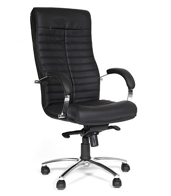 Кресло офисное CHAIRMAN 480 Экокожа премиум черная в Абакане - изображение